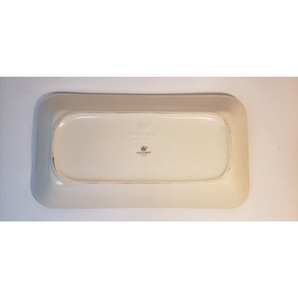 Pfaltzgraff Nordic Christmas Basketweave Bread Platter 12" Holiday Stoneware - Picture 7 of 12